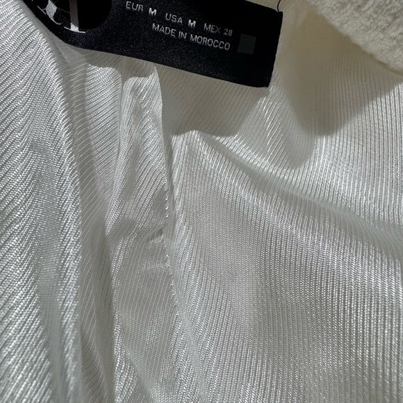 Zara Textured Weave Double-Breasted Blazer - Picture 4 of 8